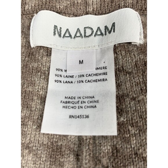 Naadam Set Wool & Cashmere Brown Houndstooth Sweater Flare Pants Corset Top Sz M - Picture 10 of 16